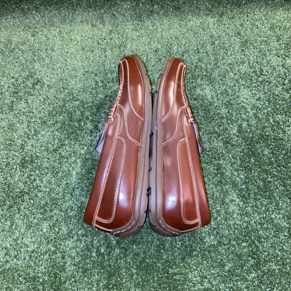 Nunn Bush Men’s 10.5 Shoes Brown Leather Slip On Loafers Moccasin Deck Shoes - Picture 13 of 13